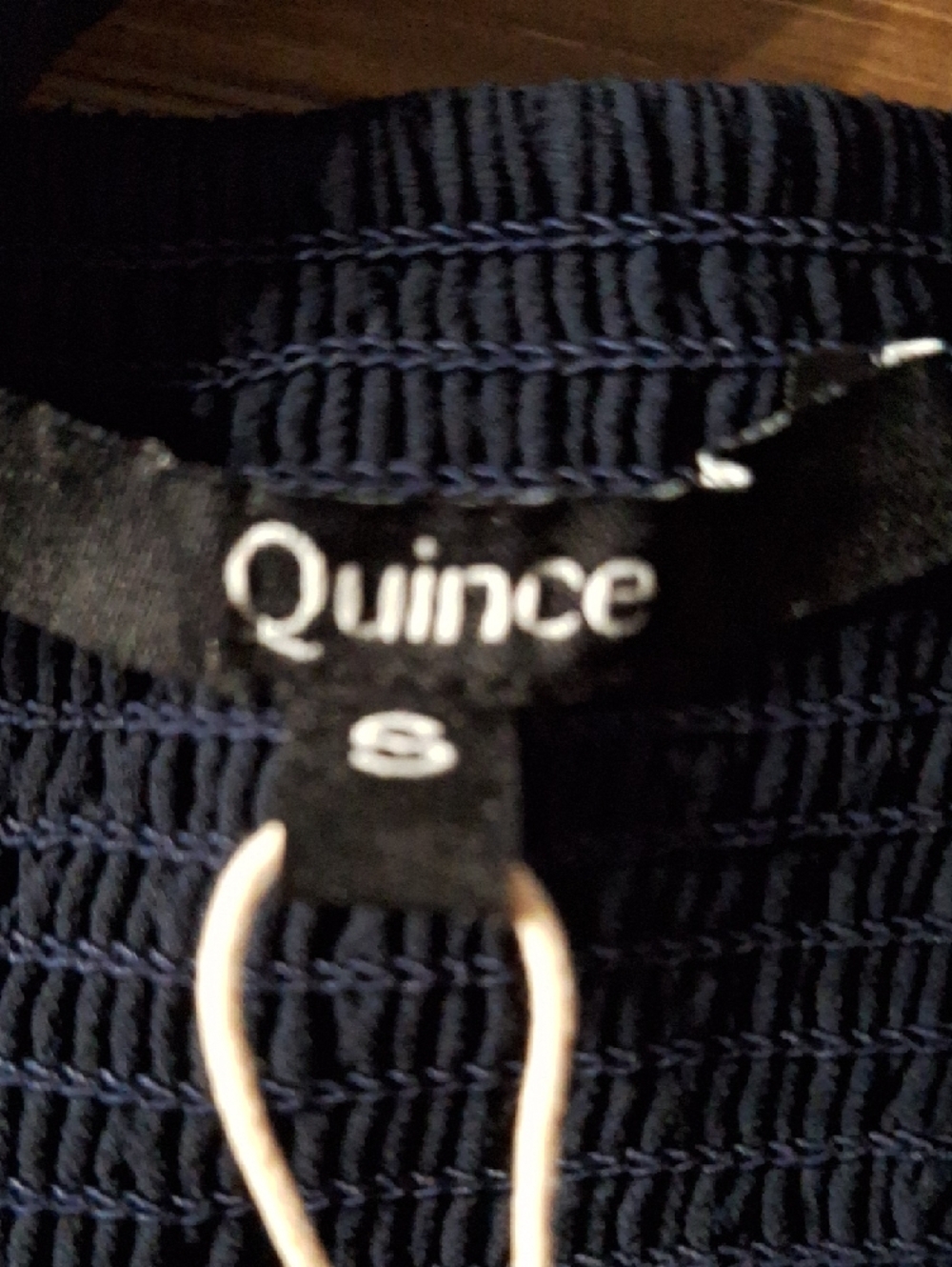 Quince Chiffon Smocked Mini Dress Navy S NWT - Picture 3 of 3
